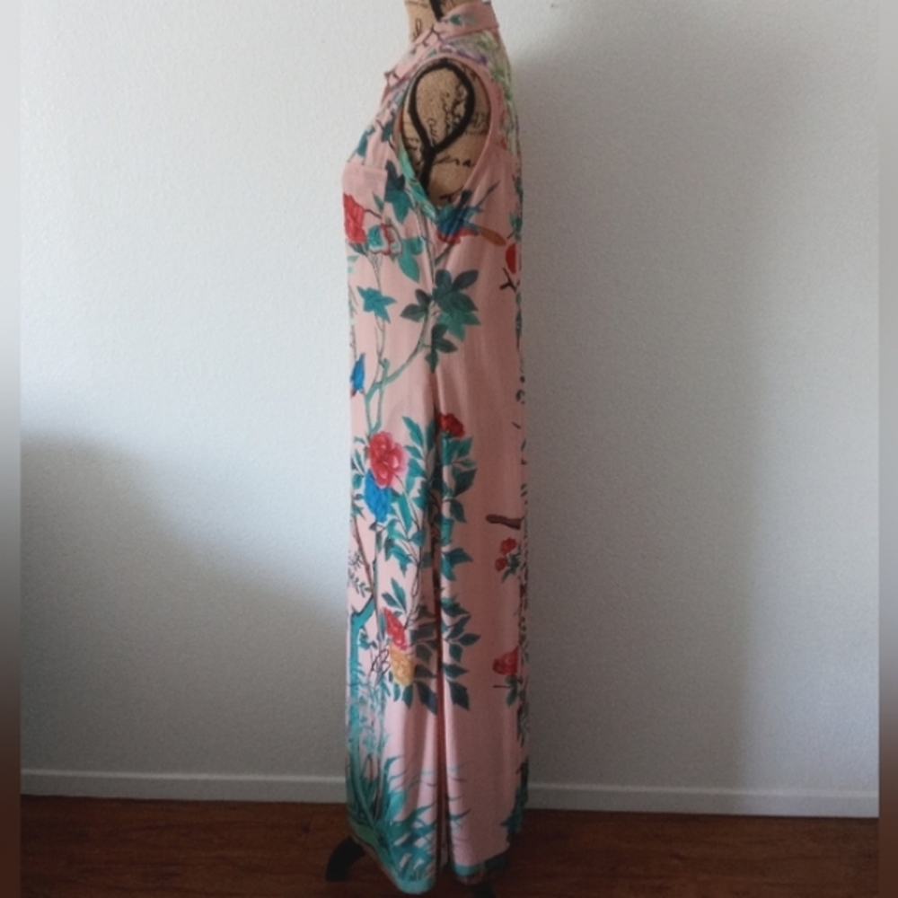 Soft Surroundings Chinoiserie Floral And Birds Maxi Dress - Picture 8 of 12